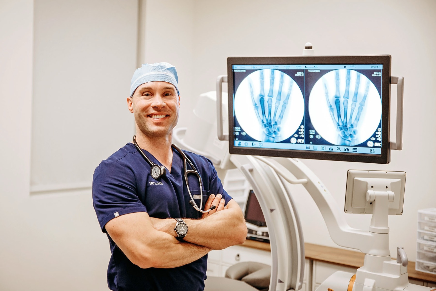 Live X-ray guidance used during injections
